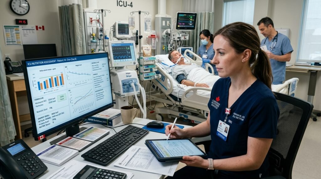 dietitian analyzing patient energy